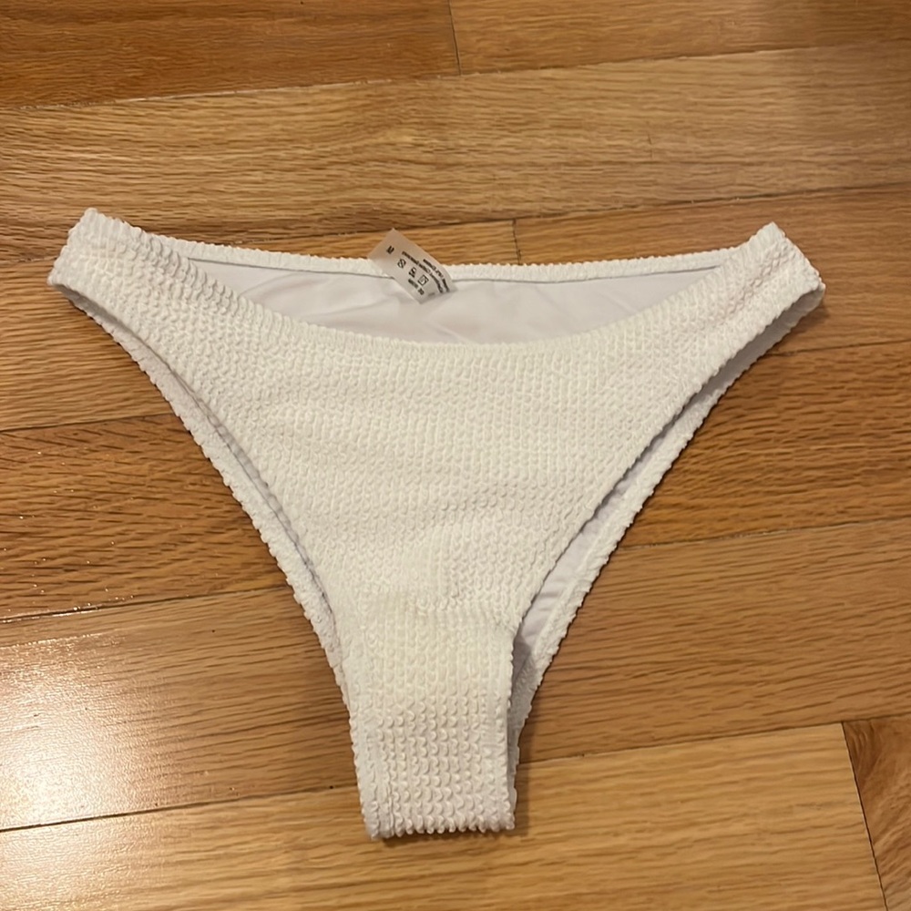 Ribbed Bikini Bottoms, white